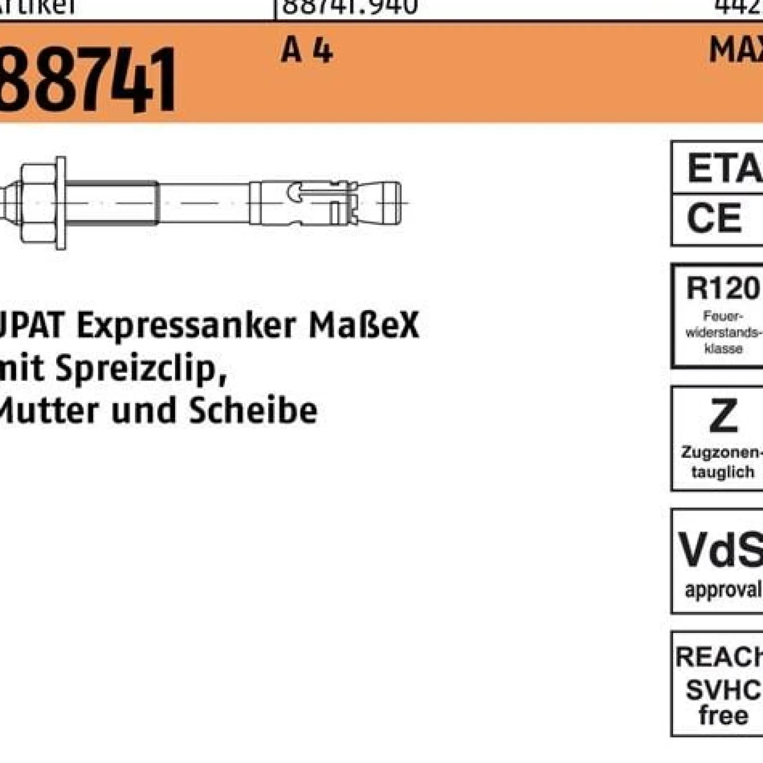 Upat Expressanker MAX 12/20/120 - 509001