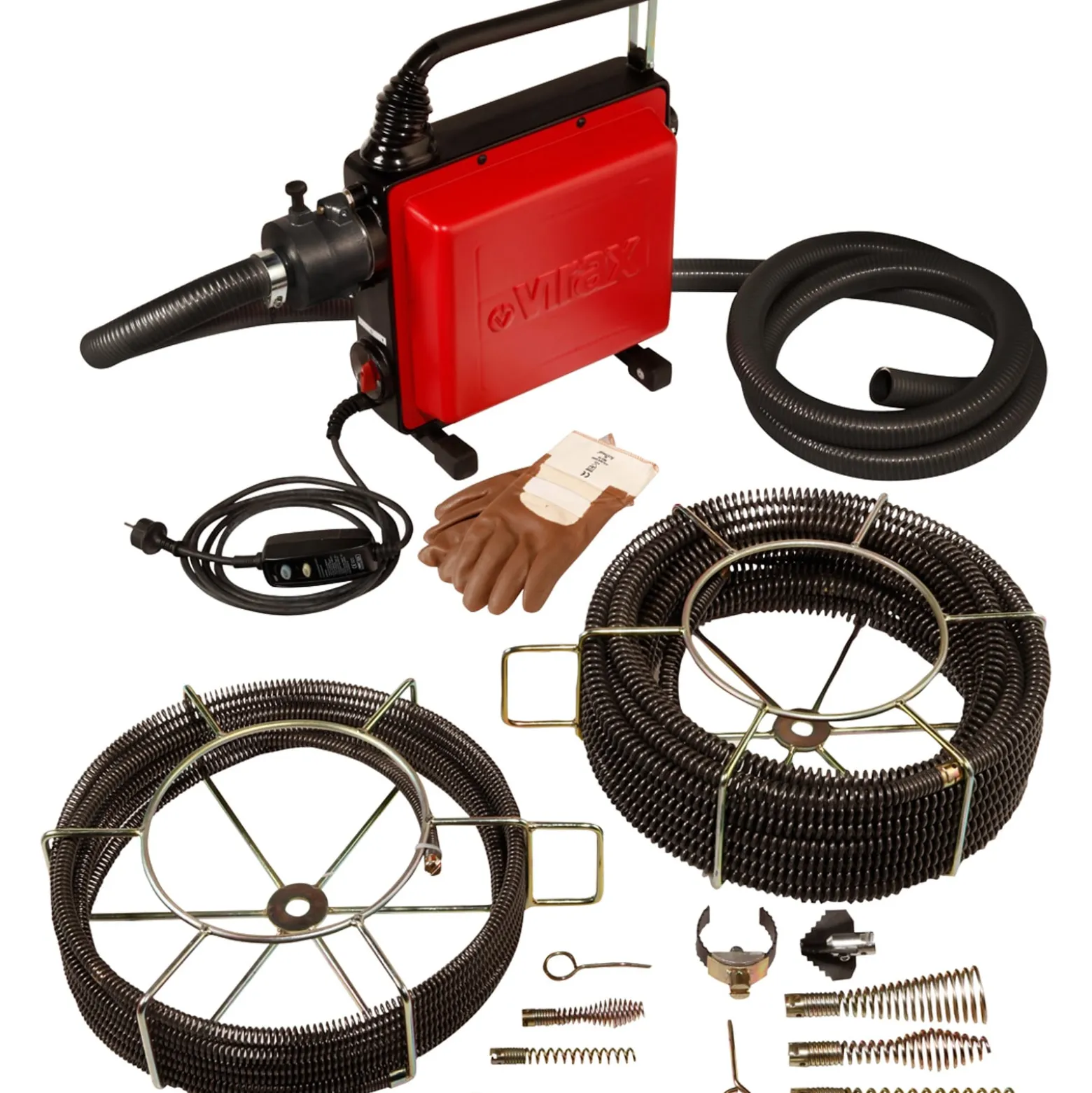 VIRAX Rohrreiniger VAL 96QC + Spirale mit Kunststoffseele – 293133