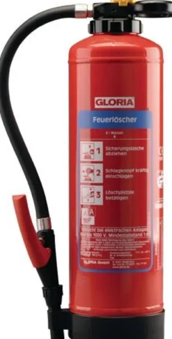 Wasserfeuerlöscher 9kg aufladb.Brandkl.43 A m.Wandh.