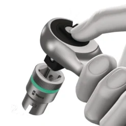Wera 8003 A Zyklop Metal-Knarre mit Durchsteckvierkant mit 1/4