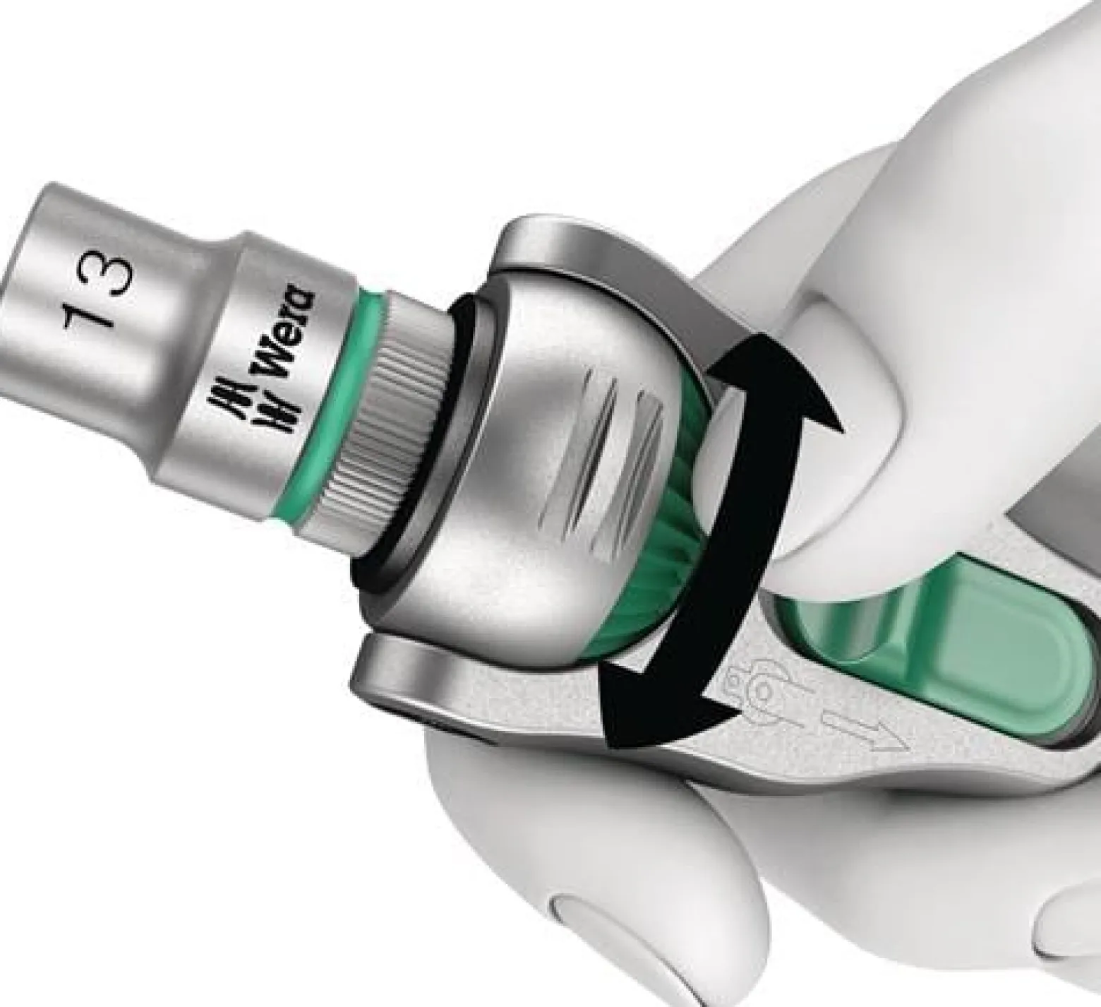 Wera 8000 B SB Zyklop-Knarre mit 3/8"-Antrieb - 073261