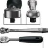 Wera 8004 C Zyklop Metal-Knarre mit Umschalthebel mit 1/2"-Antrieb - 004064