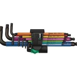Wera 950/9 Hex-Plus Multicolour 1 Winkelschlüsselsatz, metrisch, BlackLaser - 05022089001