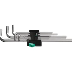 Wera 950/9 Hex-Plus 2 Winkelschlüsselsatz, metrisch, gestellverchromt - 05021909001