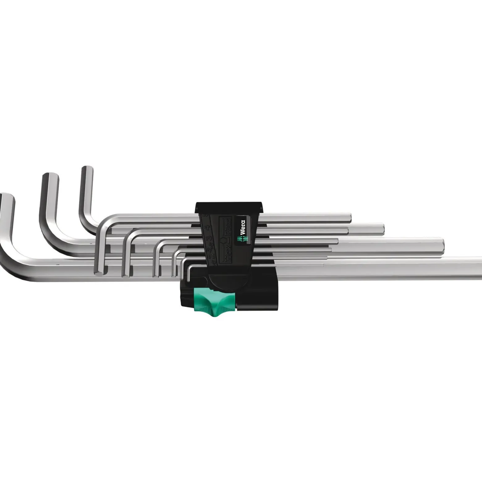 Wera 950/9 Hex-Plus 2 Winkelschlüsselsatz, metrisch, gestellverchromt - 05021909001
