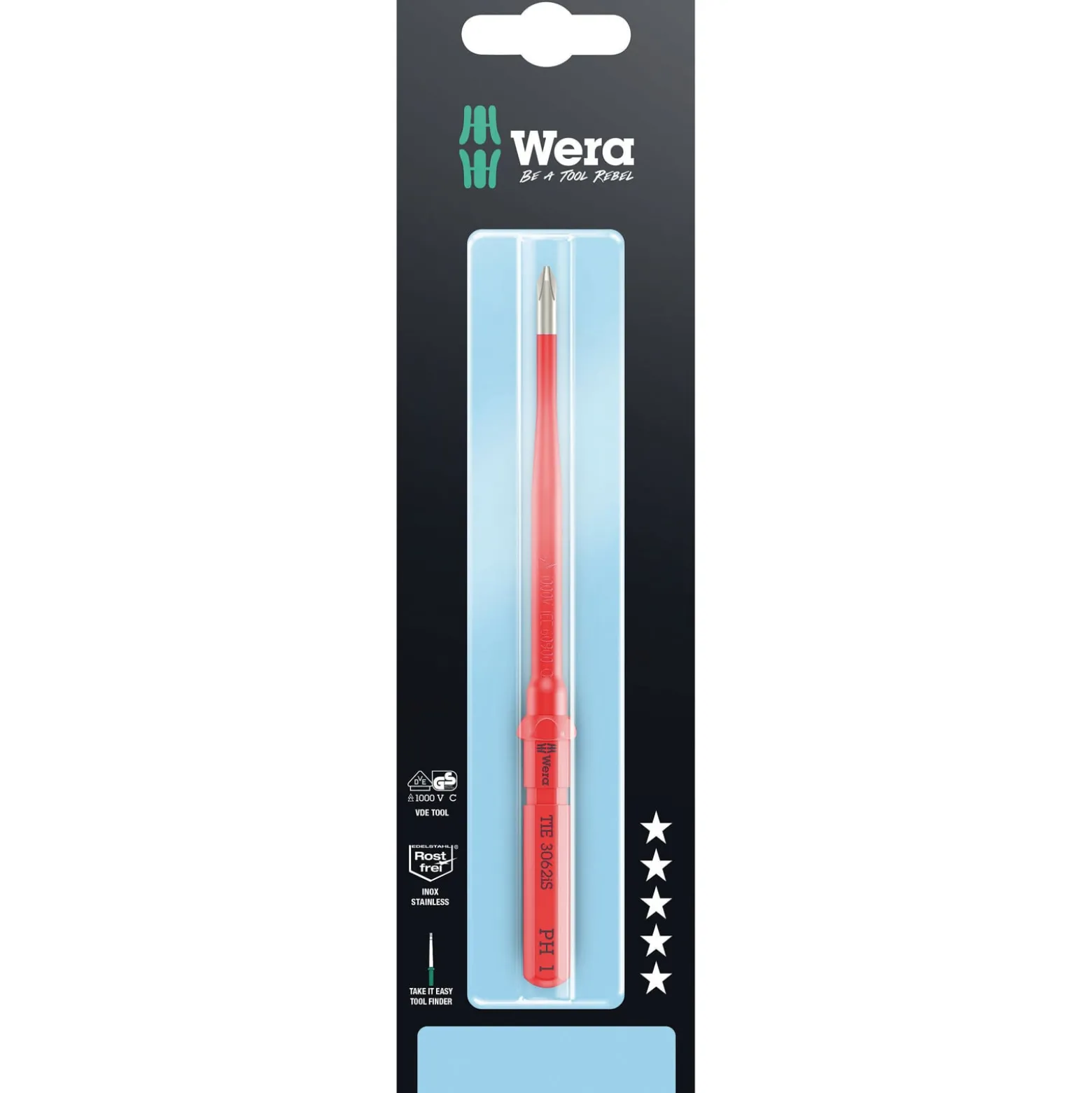 Wera Kraftform Kompakt VDE 3062 iS Take it easy SB, Edelstahl - 05006580001