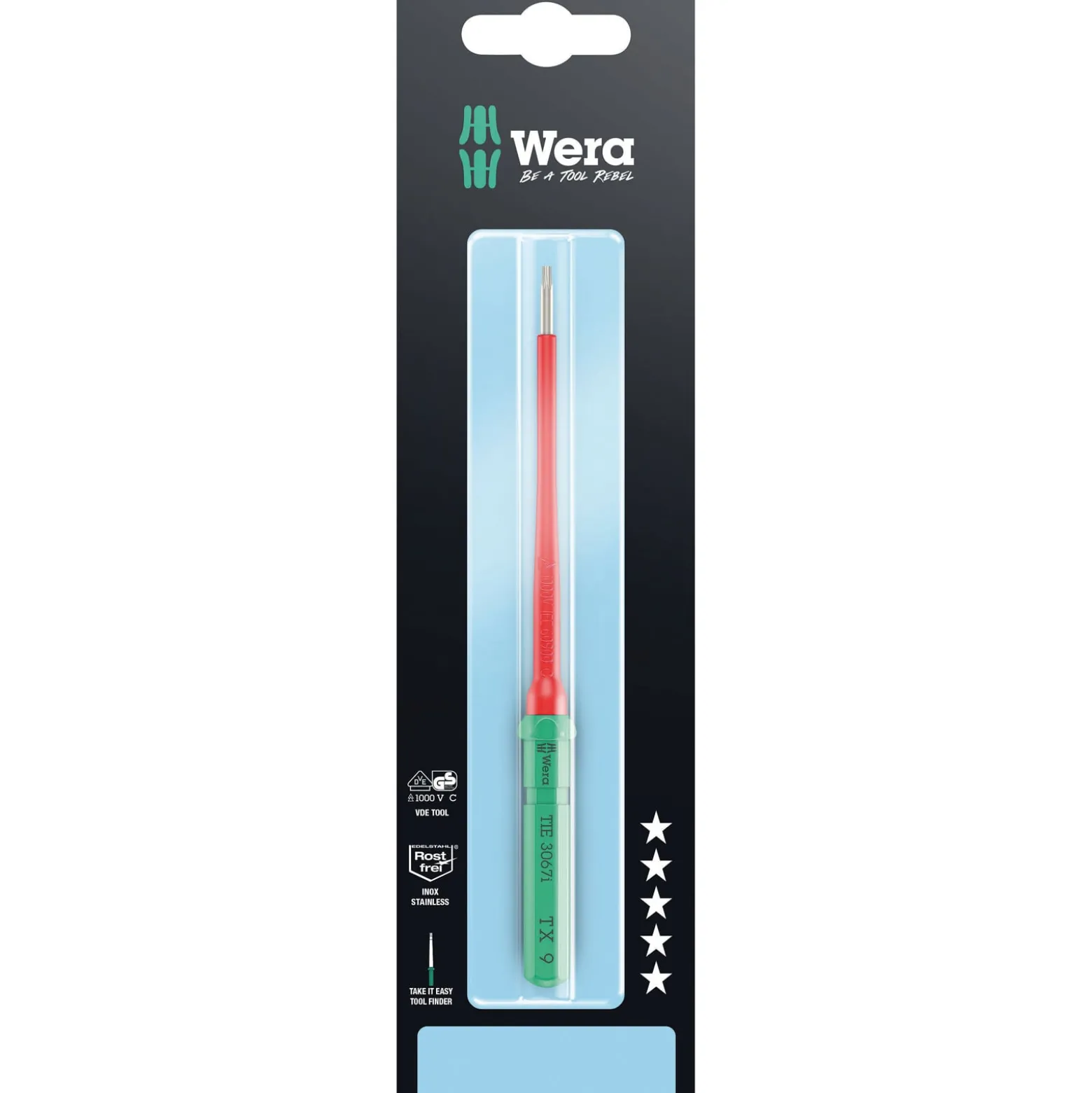 Wera Kraftform Kompakt VDE 3067 i TORX® Take it easy SB, Edelstahl - 05006587001