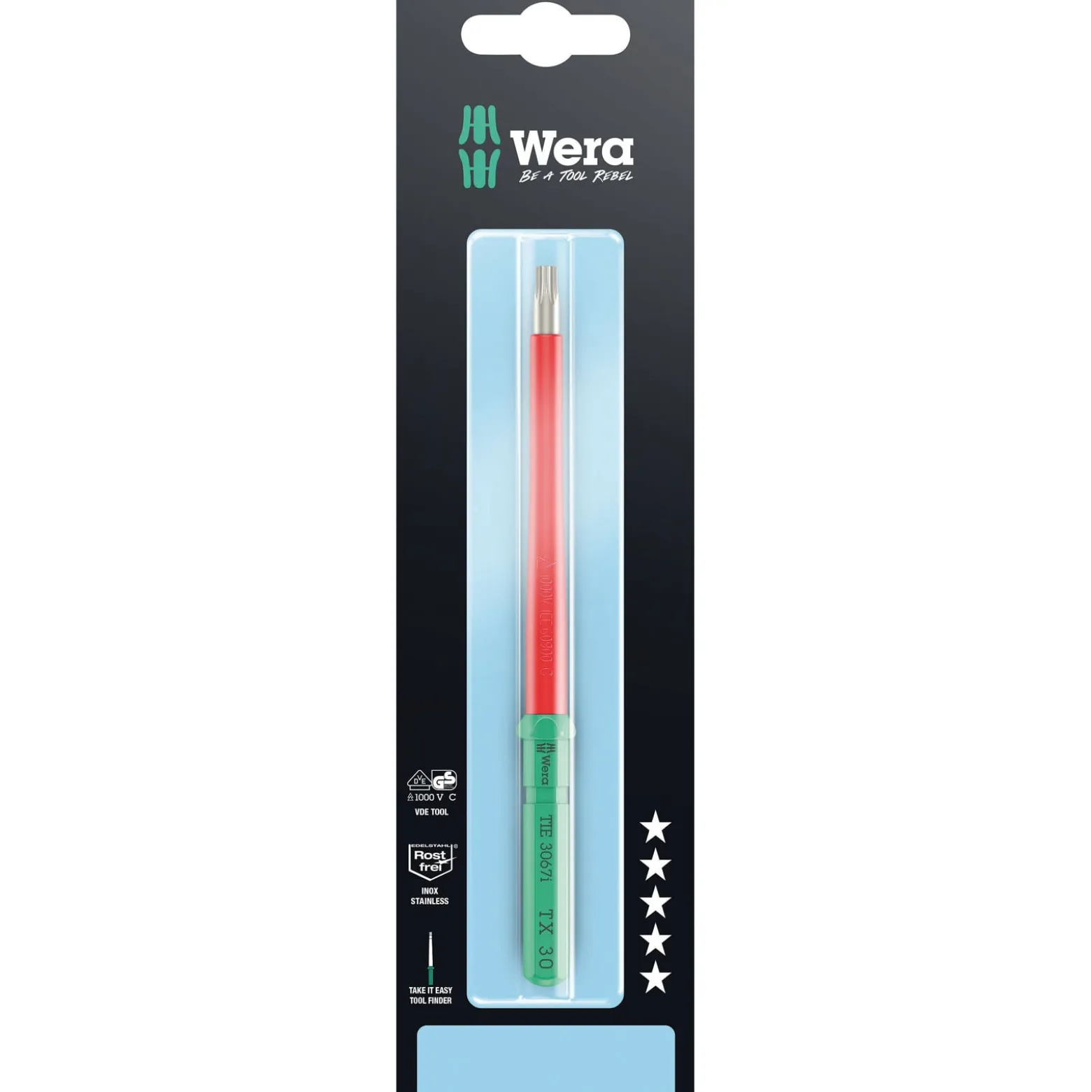 Wera Kraftform Kompakt VDE 3067 i TORX® Take it easy SB, Edelstahl - 05006589001