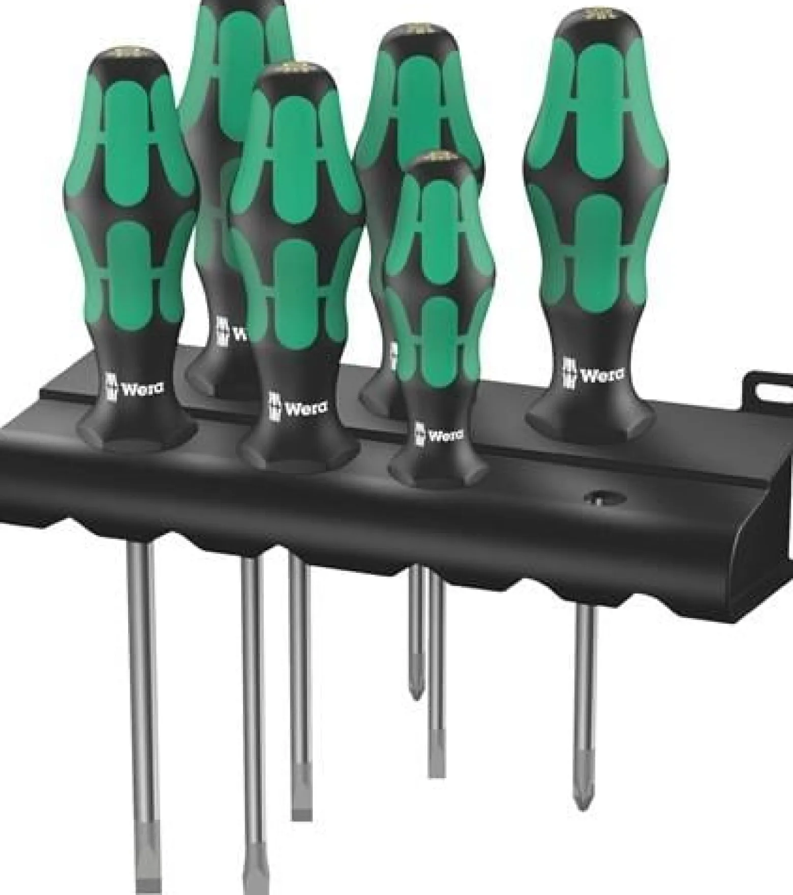Wera 334/355/6 Rack Schraubendrehersatz Kraftform Plus Lasertip + Rack - 105656
