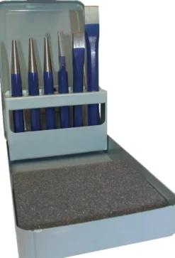 Werkzeugsatz Inh.6tlg.CrV-Stahl lack.Metallkass.TECWERK