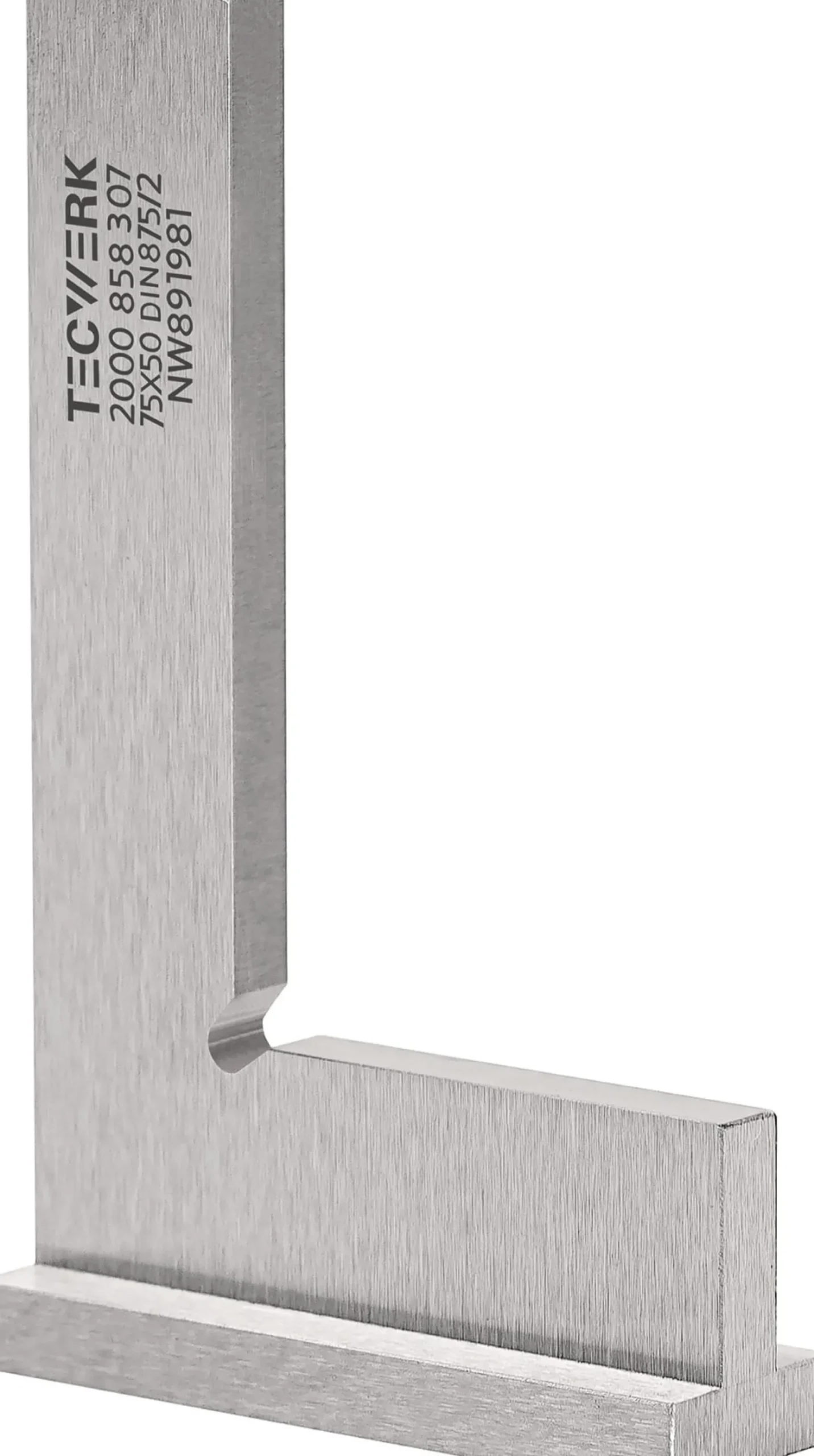 Winkel DIN 875/II Schenkel-L.75x50mm m.Anschlag TECWERK