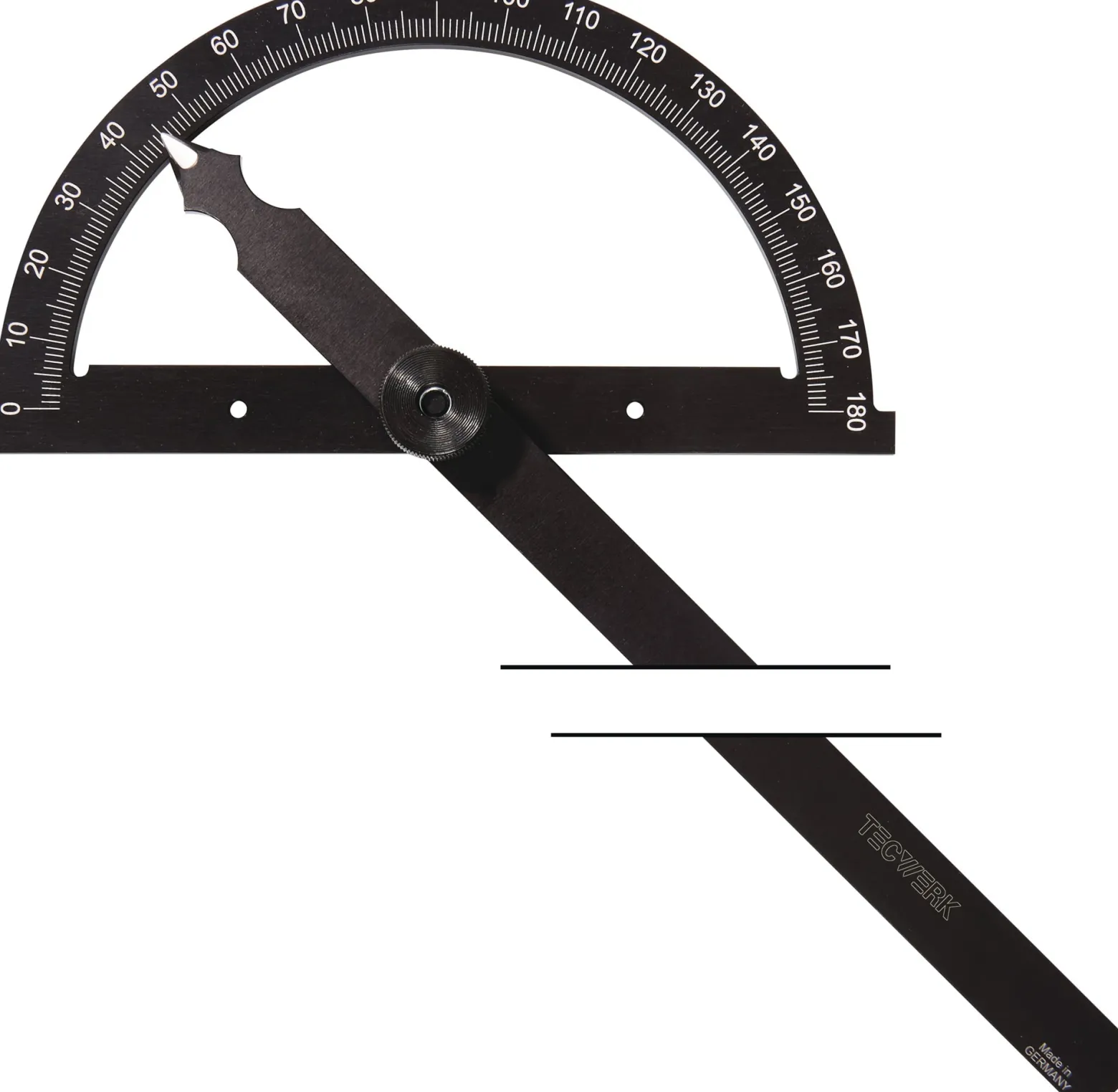 Winkelmesser Gradbogen-D.150mm Schenkel-L.200mm TECWERK