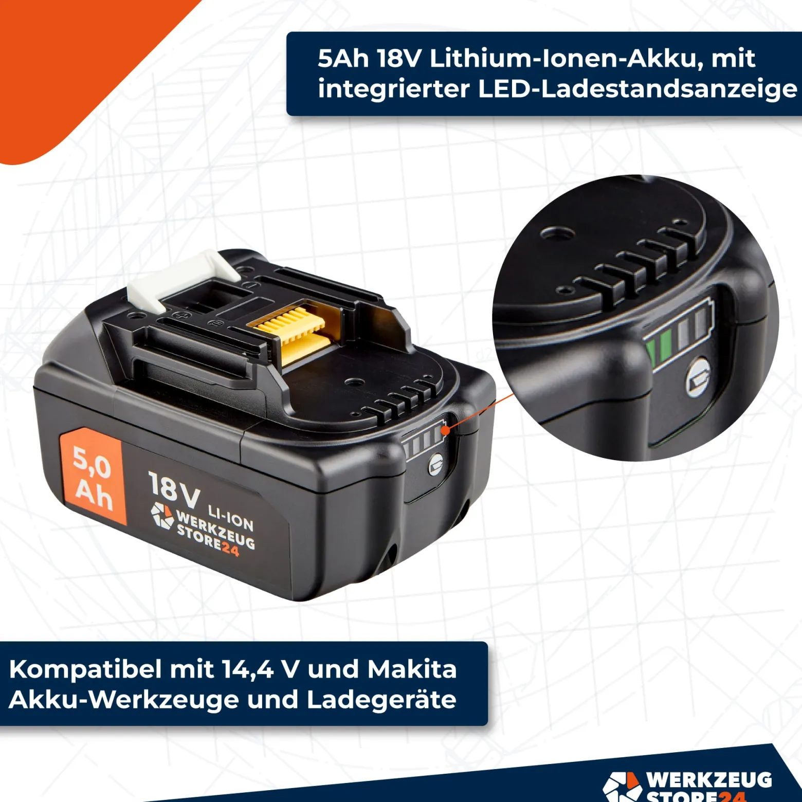 WS24 Akku 18 V 5,0 Ah Typ WS1850 - WS24-100449