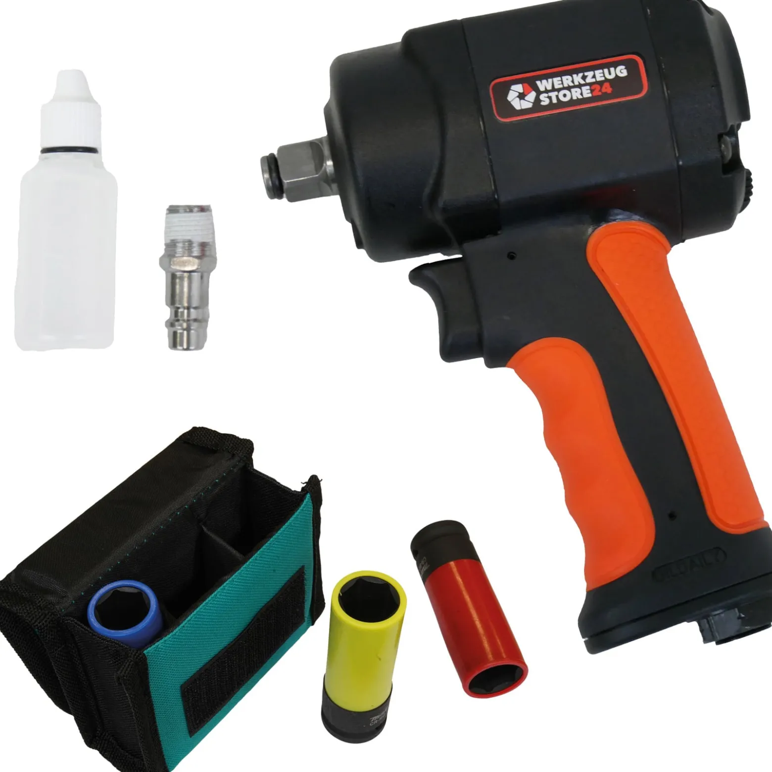 WS24 Druckluft-Schlagschrauber 1/2" mini + Steckschlüssel 3tlg.