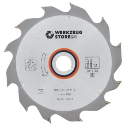 WS24 HM-Kreissägeblatt Holz 160 x 1,8 x 20 WZ 12 - WS24-100414