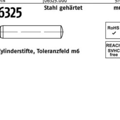 Zylinderstift DIN 6325 3 m6x 40 Stahl gehärtet Toleranz m6 500 Stück